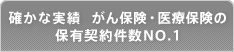 確かな実績保有契約件数NO.1